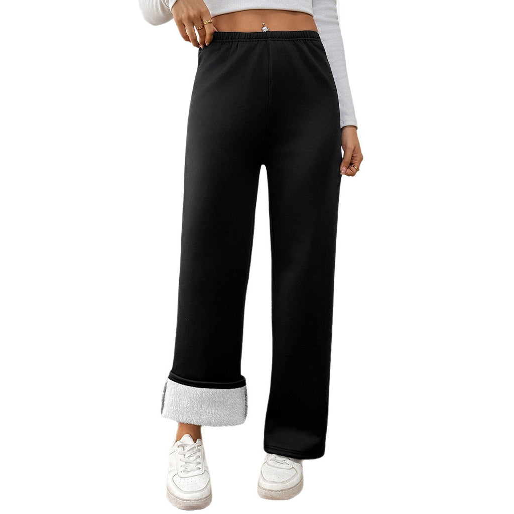 Samt-Hose mit weitem Bein