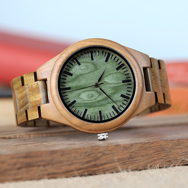 Holz-Analog-Quarzuhr G19 Classic
