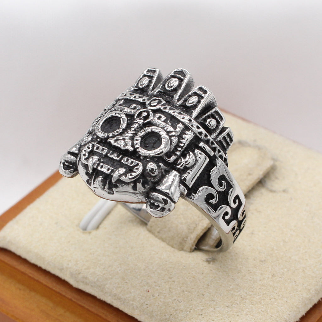 Titanstahlring mit Roboter-Alien-Design – Bild 3 | LuxeStyle