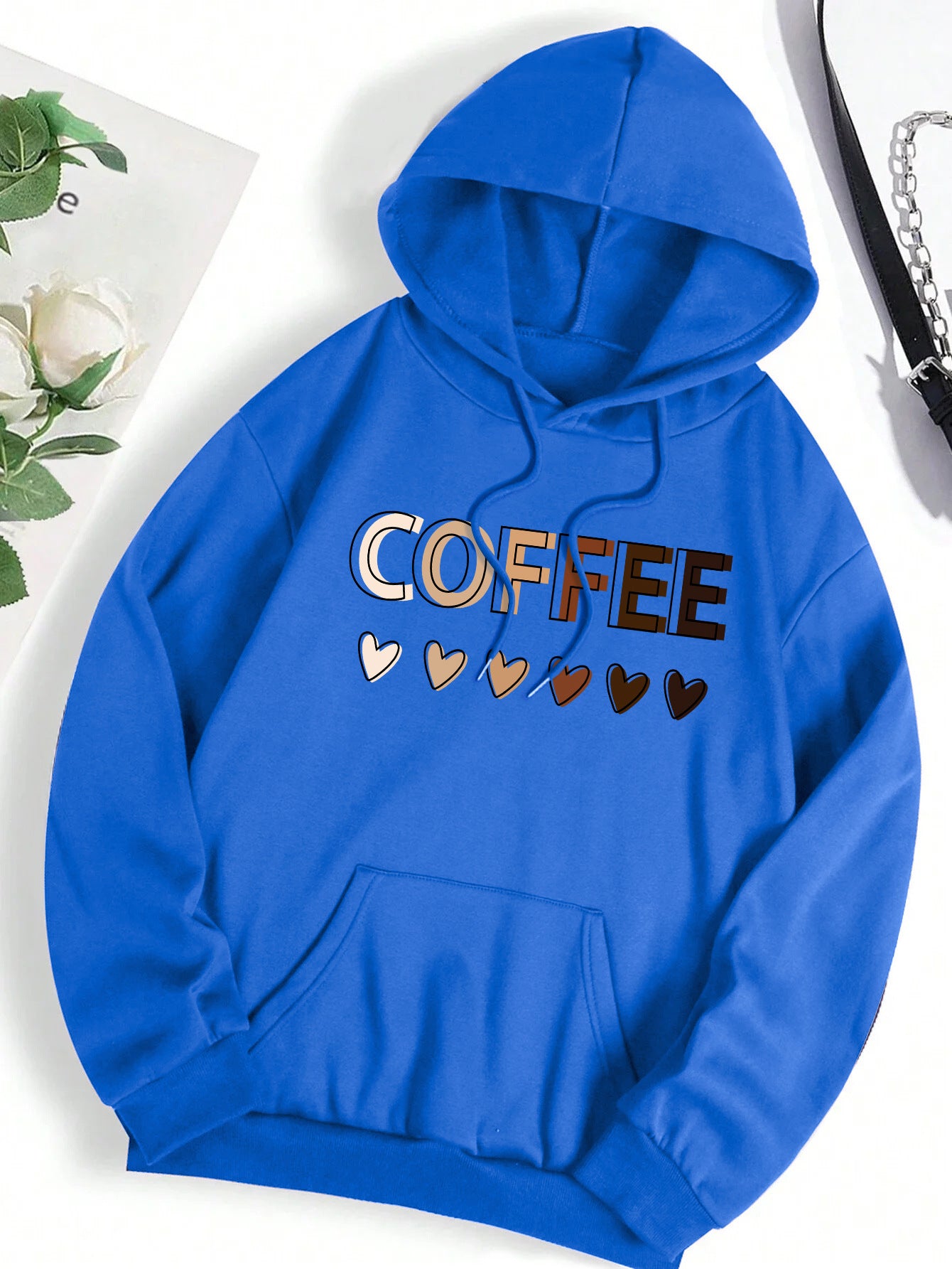 Hoodie mit Kaffee-Print