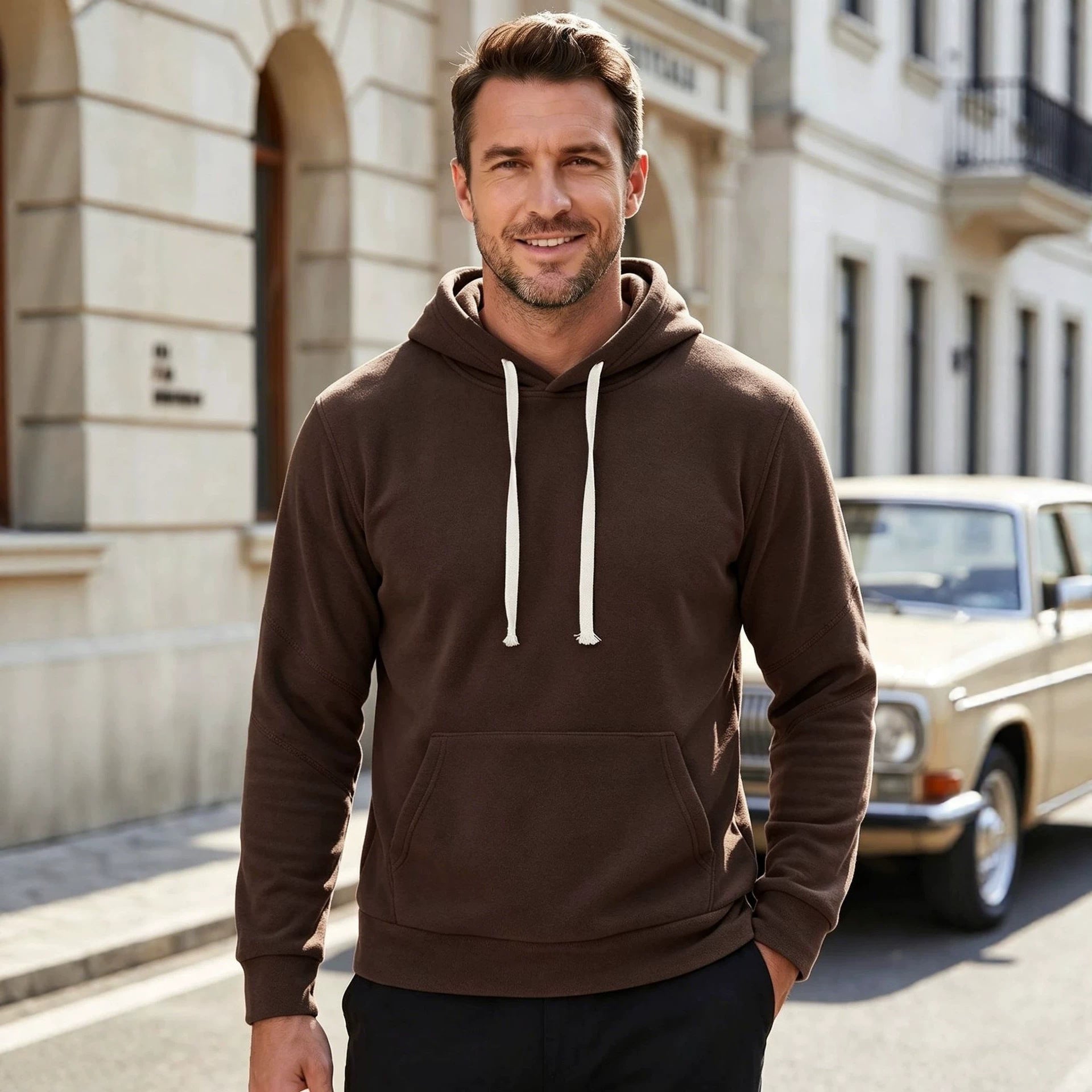 Herren Hoodie mit lockerer Passform und Taschen