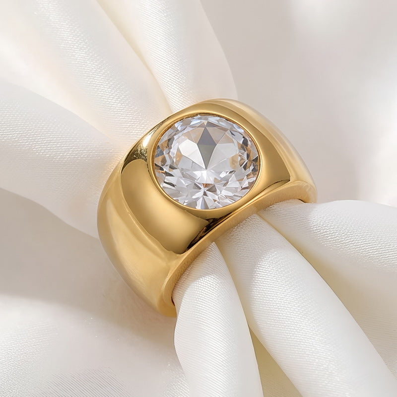 Breiter Kristallglas-Ring – Bild 7 | LuxeStyle