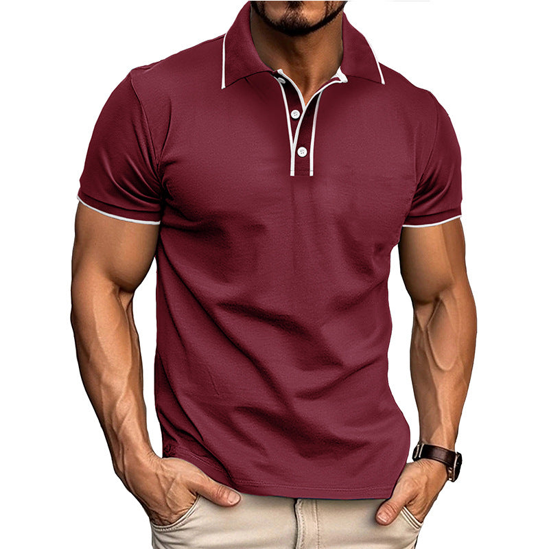 Herren Kurzarmhemd mit Revers und Jacquard – Bild 10 | LuxeStyle