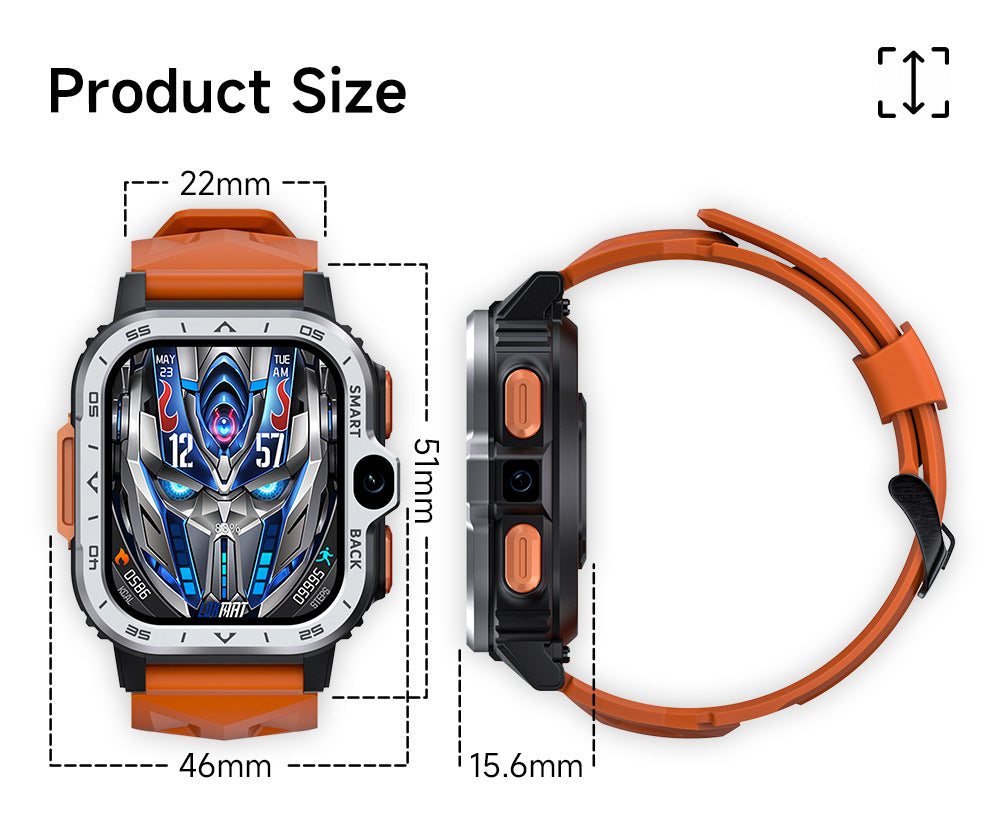 Smartwatch mit 2‑Zoll‑Display und Silikonarmband – Bild 8 | LuxeStyle