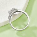 S925 Sterling Silber Moissanit Ring V-Halo – Bild 3 | LuxeStyle