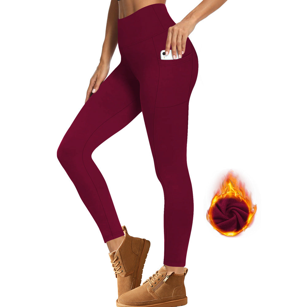 Warme Velour-Yoga-Hosen