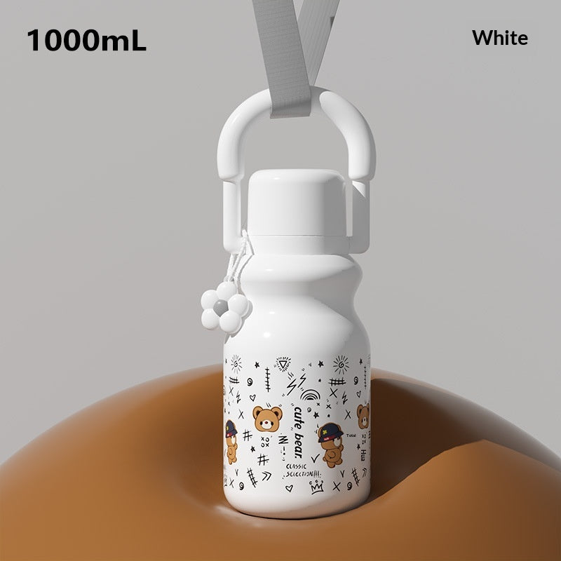 Doppel-Trinkbecher mit Strohhalm, 1000 ml
