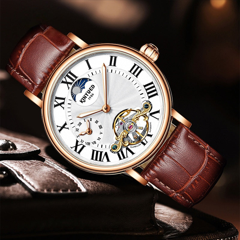 Tourbillon-Armbanduhr Leuchtend Hohl Herren