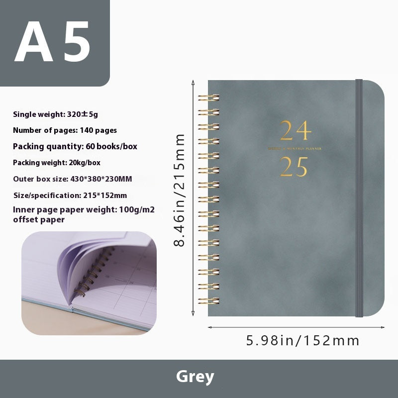 Kunstleder-Notizbuch mit Metallspirale A5 – Bild 15 | LuxeStyle