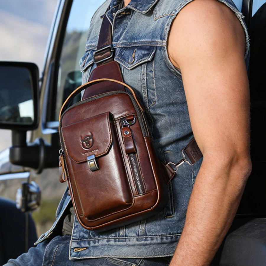 Leder Schultertasche