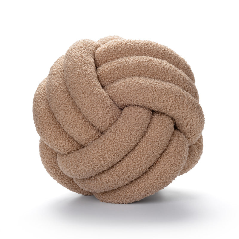 Rundes Kissen aus Lammwolle für Sofa & Bett