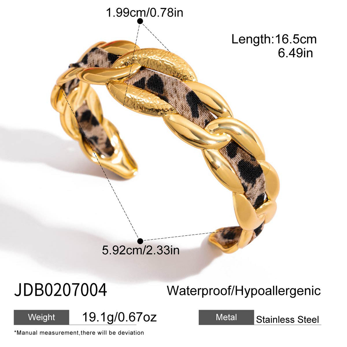 Vintage Leopard-Print Armband, 18K Gold & Edelstahl – Bild 2 | LuxeStyle