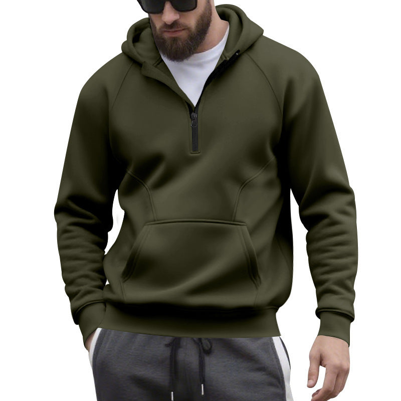 Herren Fleece Kapuzenjacke mit Reissverschluss
