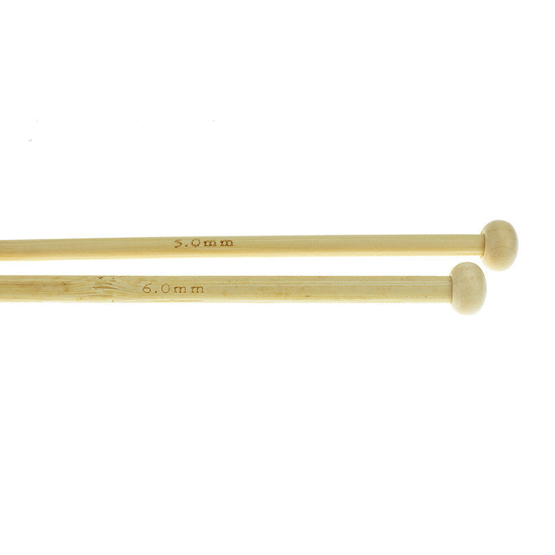 36er Stricknadel-Set aus karbonisiertem Bambus