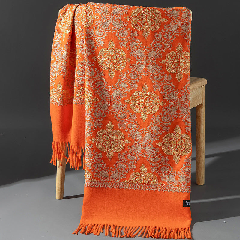 Schal mit Kronen-Stickerei – Bild 11 | LuxeStyle