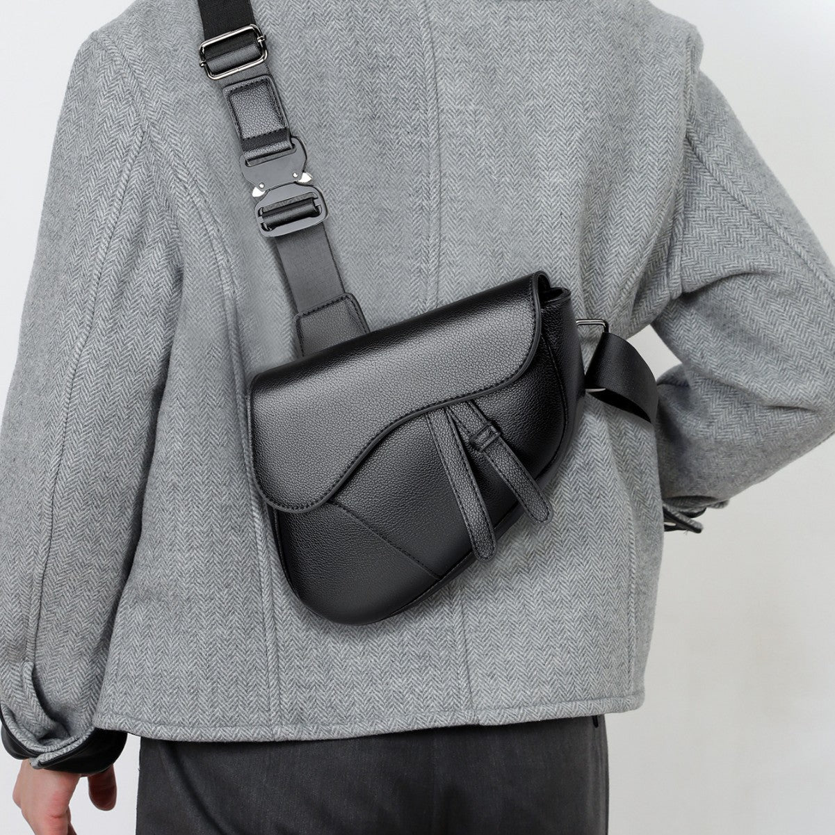 Unisex-Umhängetasche aus Kunstleder