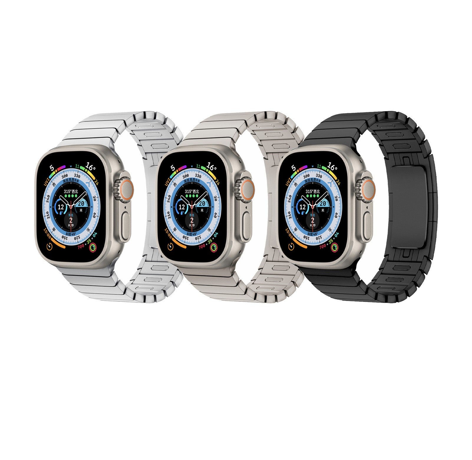Edelstahl-Armband für Apple Watch 8, Schleifenschnalle