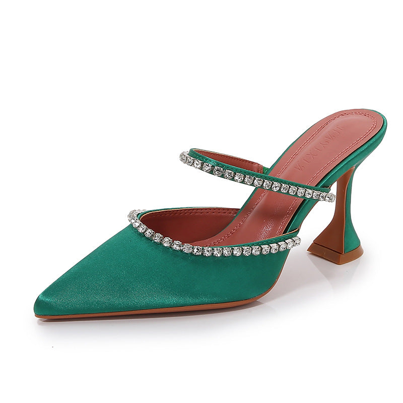 High-Heel Sandalen mit Strass & spitzer Zehe – Bild 3 | LuxeStyle