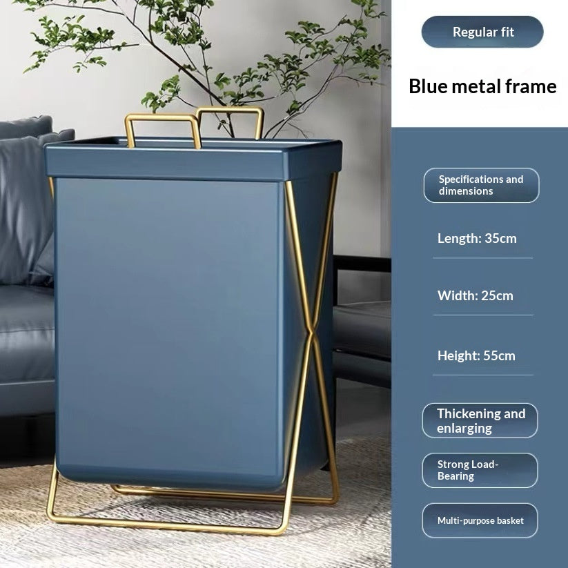 Faltbarer Wäschekorb aus Leder, wasserdicht – Bild 3 | LuxeStyle