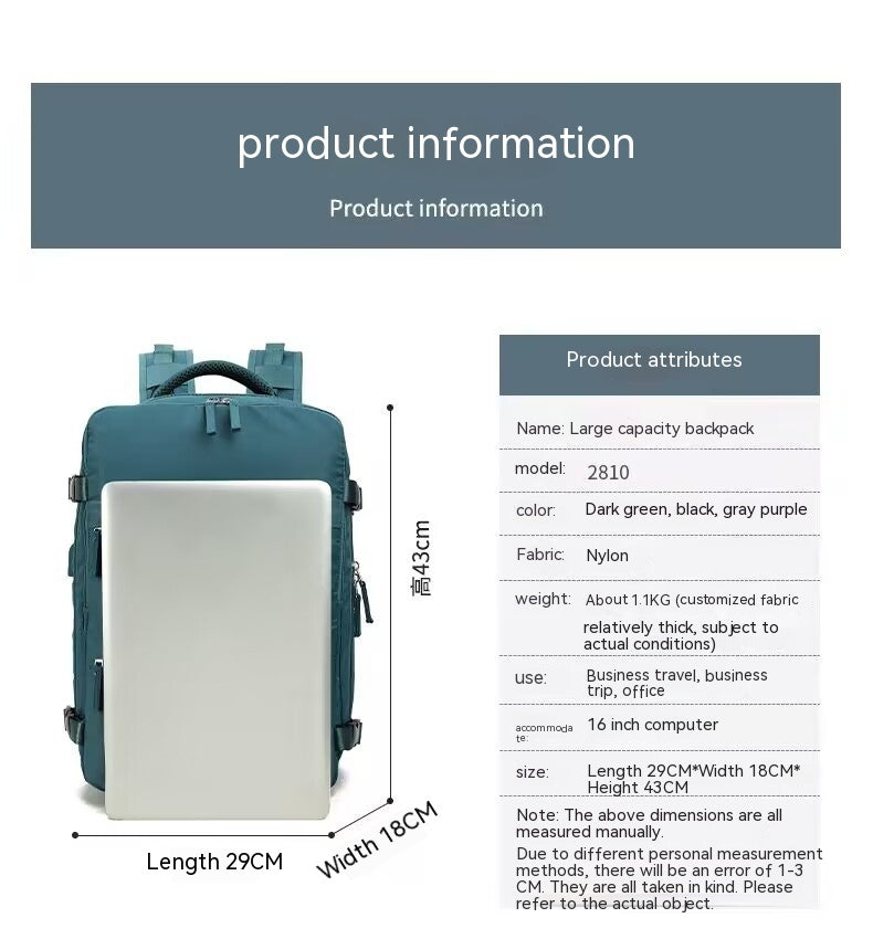 Leichter Nylon-Reiserucksack mit Nass-/Trockenfach
