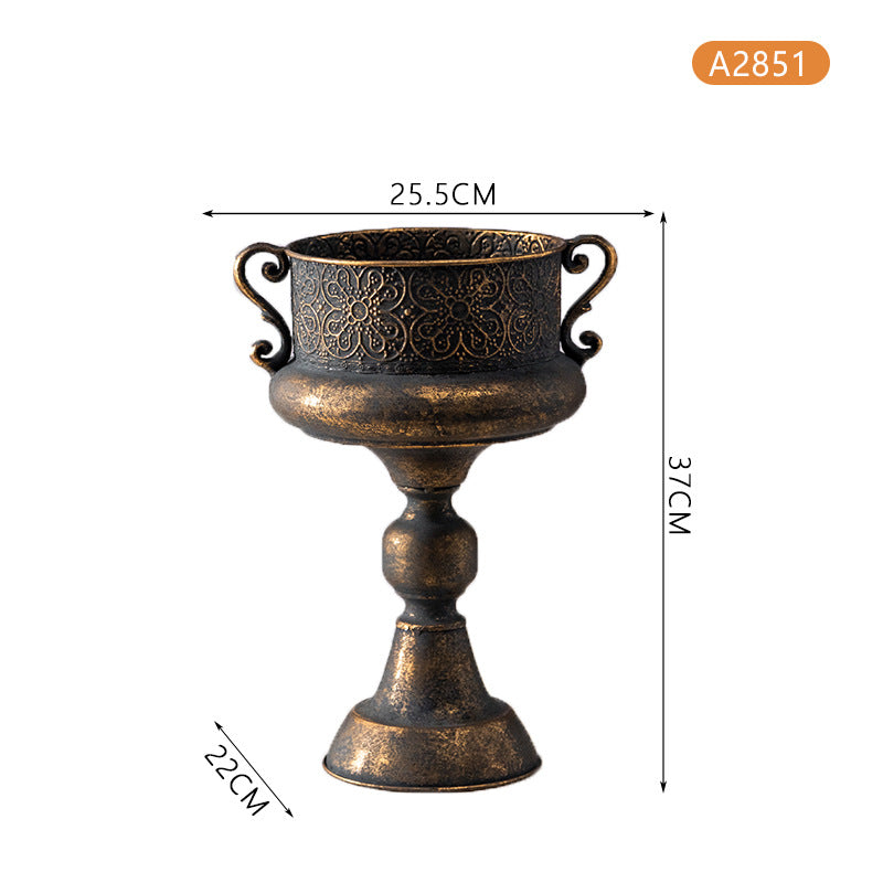 Deko-Vase «Antique» · Schmiedeeisen Vintage-Look (37 cm) – LuxeStyle