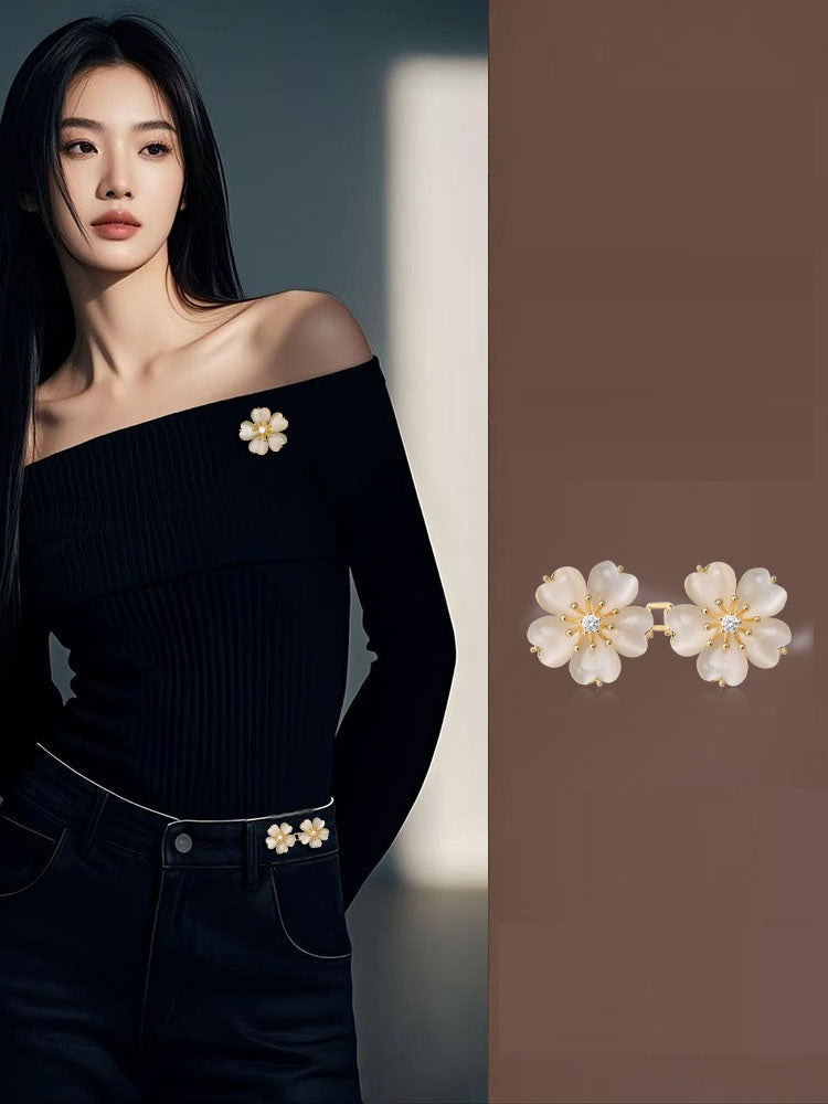 Kirschblüten-Broschen-Gürtelschnalle für Damen – Bild 6 | LuxeStyle
