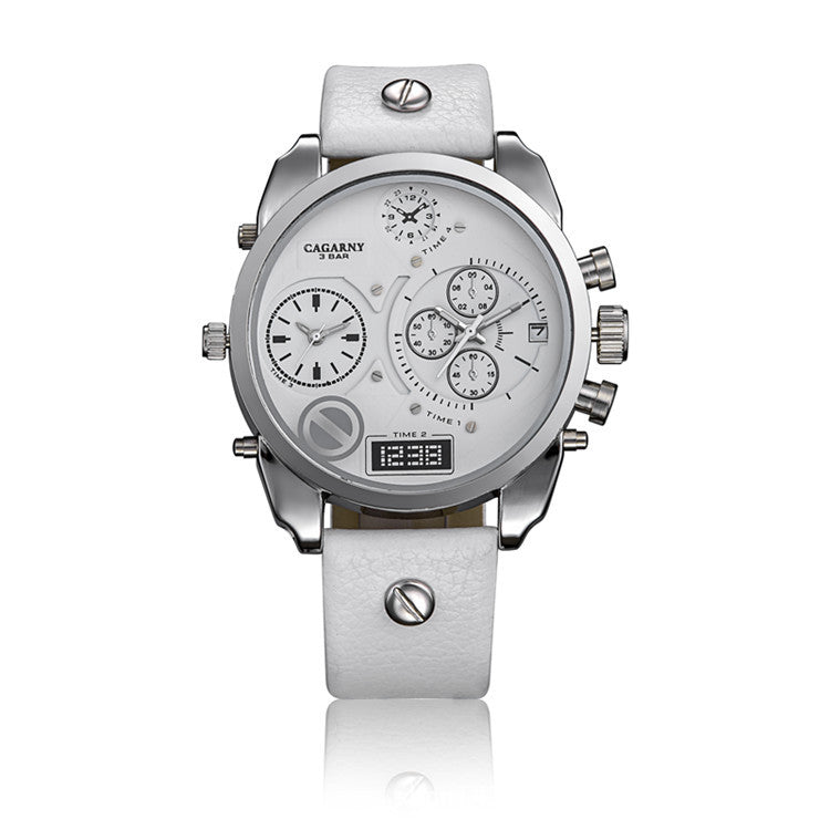 Herrenuhr mit doppelter Zeitzone