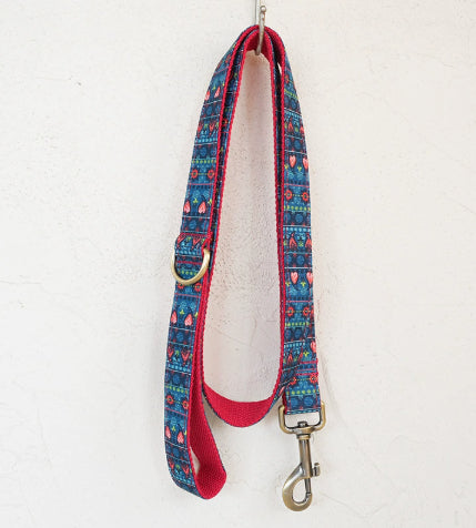 Halsband- und Leinen-Set «Red Lotus»