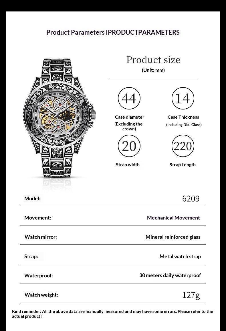 Neu und elegante Herren-Automatic Uhren mit Vintage-Design