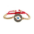 Kupfer-Zirkon Armband mit Teufelsauge | LuxeStyle