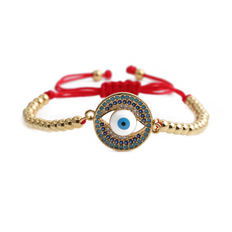 Kupfer-Zirkon Armband mit Teufelsauge | LuxeStyle