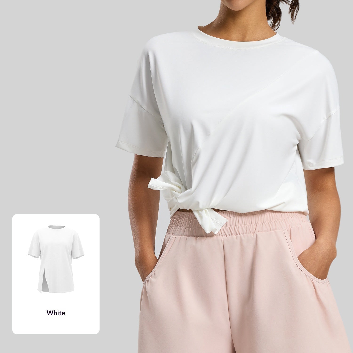 Loose-Fit Tunic mit kurzen Ärmeln