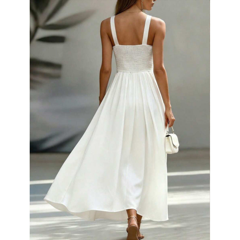 Ärmelloses Retro-Ferienkleid im French-Style