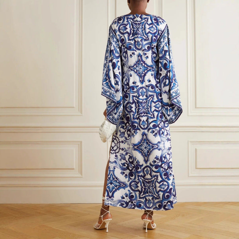 Geblümtes Off-Shoulder A-Linien Kleid – Bild 5 | LuxeStyle