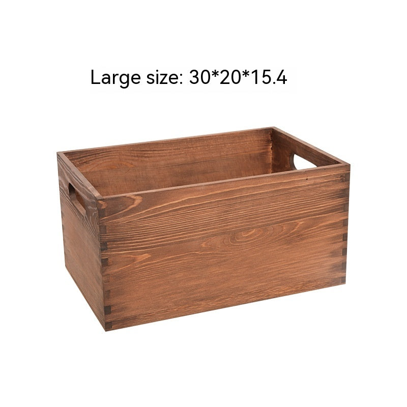 Holz-Aufbewahrungsbox im Retro-Stil