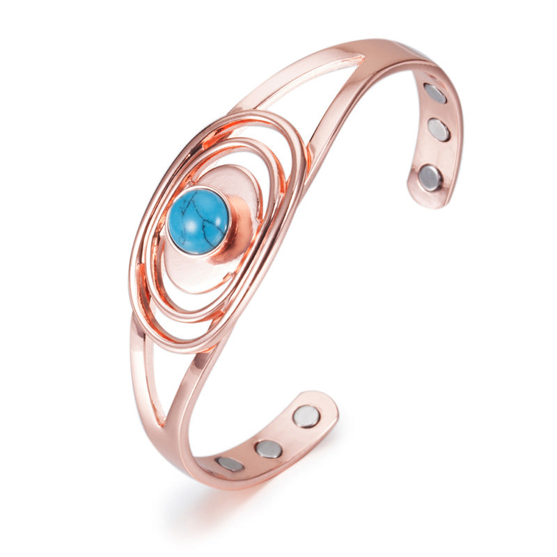 Dreilagiges Magnetarmband aus Rotkupfer