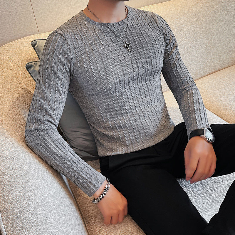 Rundhals Langarmshirt für Herren – Bild 6 | LuxeStyle