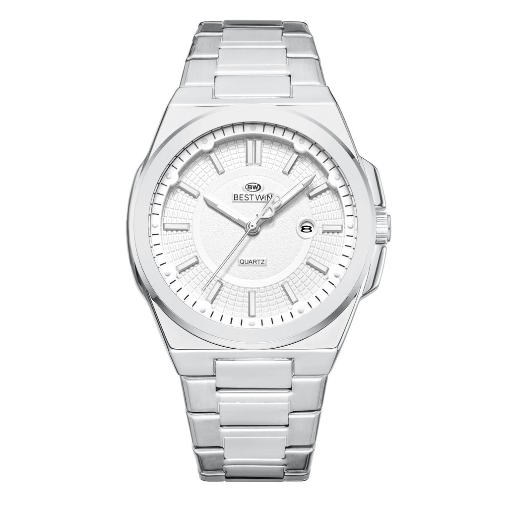 Herrenuhr mit Datumsanzeige und Leuchtzeigern