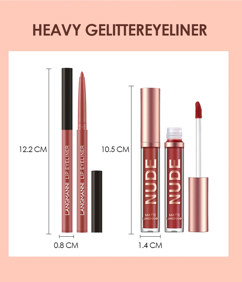 Lippenstift & Lipliner Set – 12 Farben