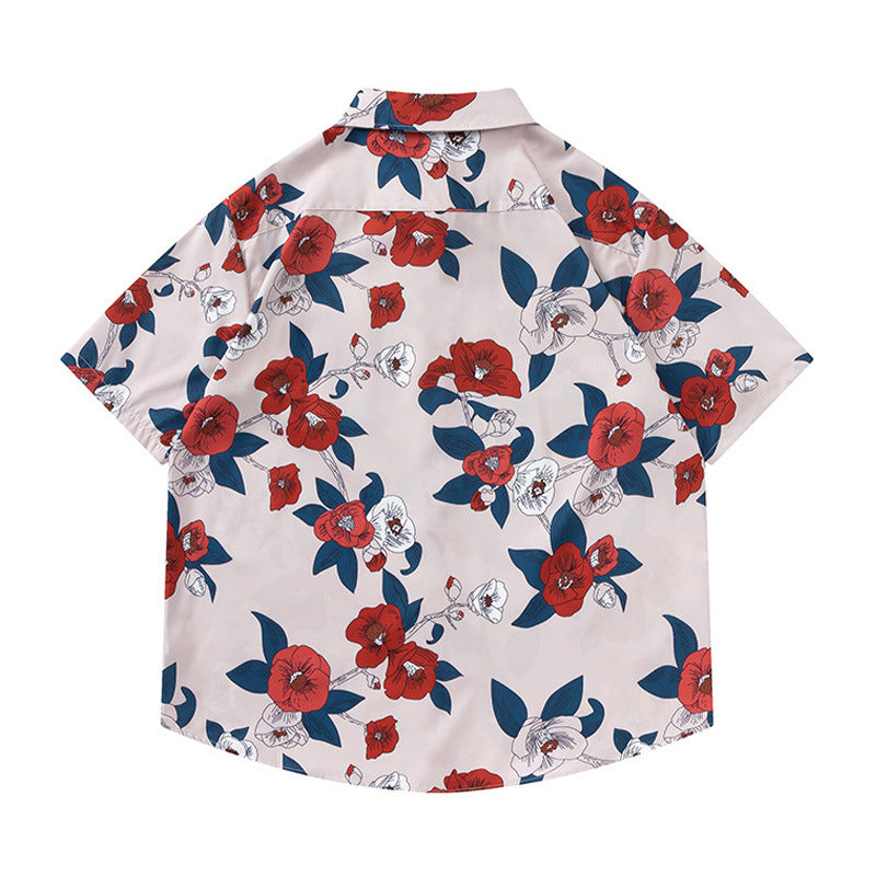 Herren-Shortsleeve-Blumen-Casual-Shirt – Bild 3 | LuxeStyle