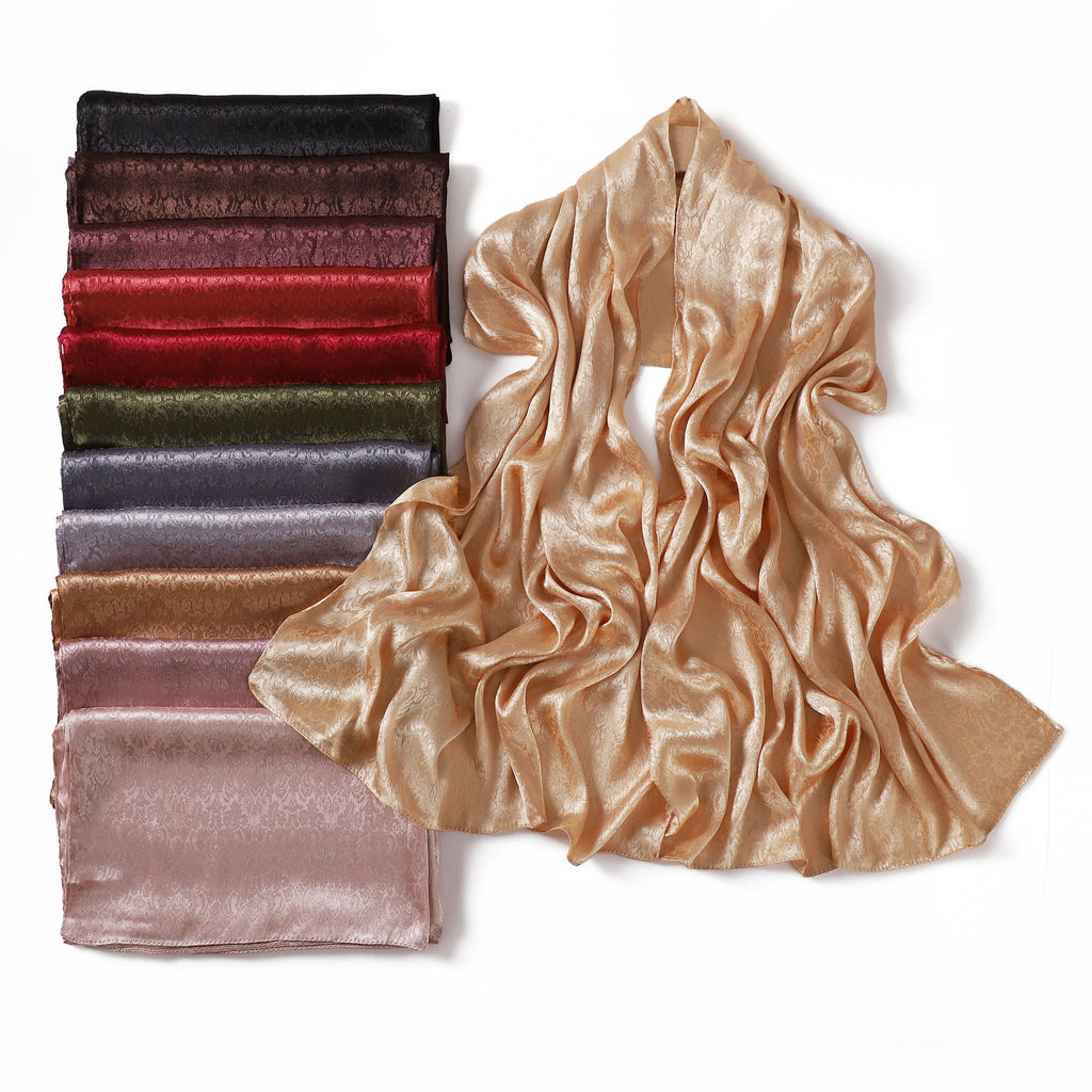Satin Jacquard Kopftuch für Damen – Bild 3 | LuxeStyle
