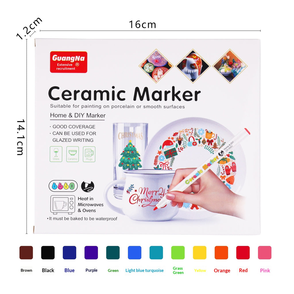 24-Farben-Marker-Set für Keramik & Glas – Bild 4 | LuxeStyle