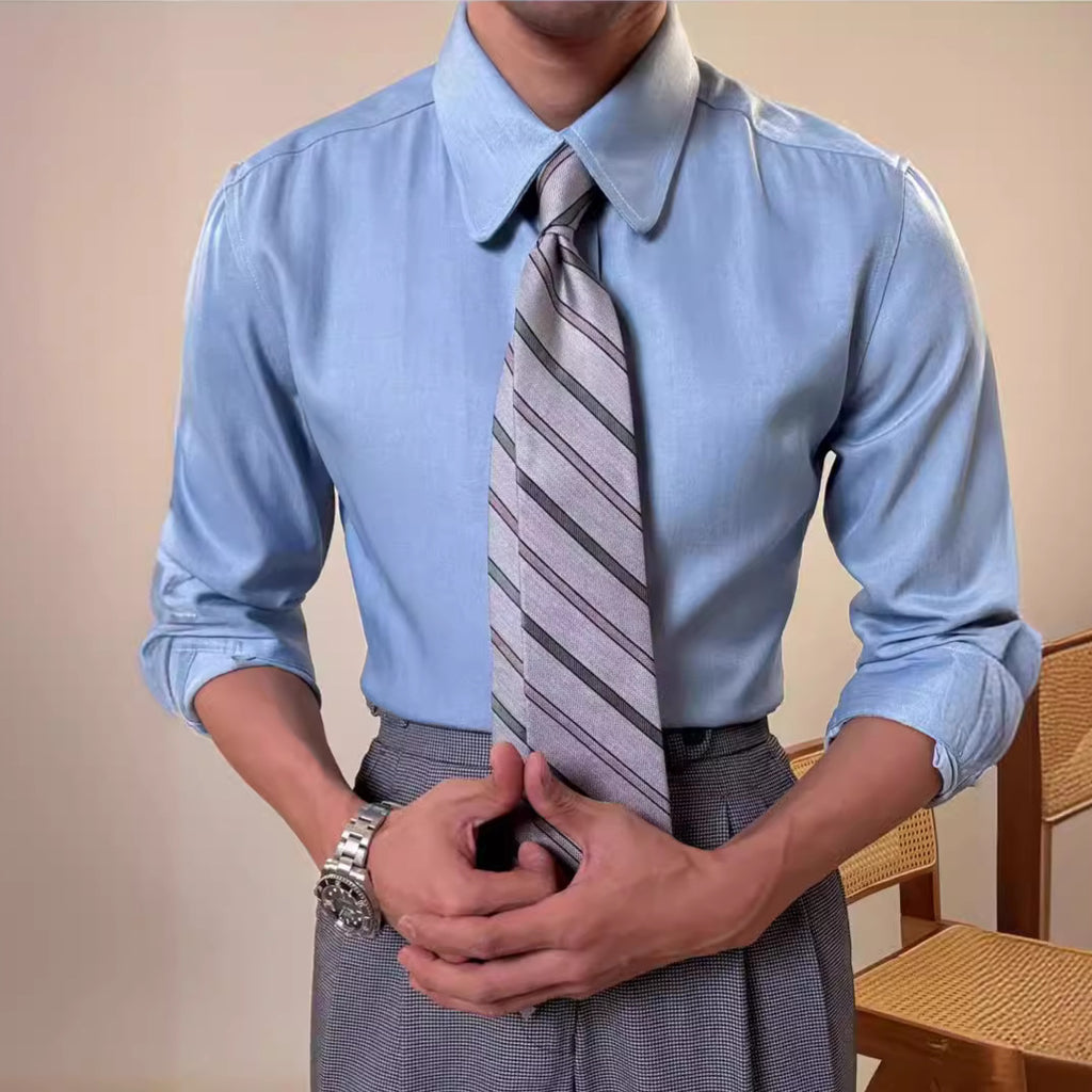 Langarmhemd für Herren – Business Casual – Bild 5 | LuxeStyle