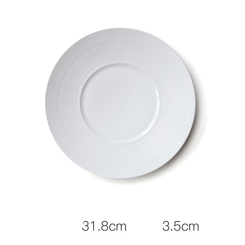 Porzellanplatte 31 cm rund – Stripes & Wellen – Bild 2 | LuxeStyle