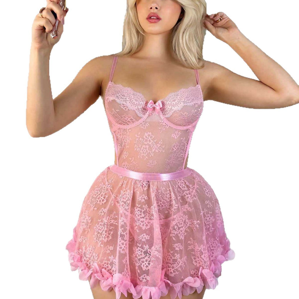 Blumen-Dessous-Set aus Spitze – Bild 4 | LuxeStyle