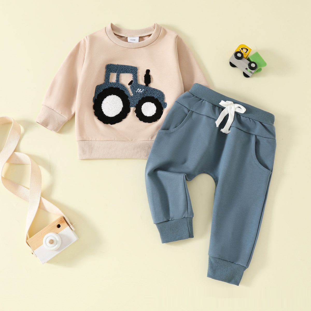 Langärmliges Baumwoll-Set für Babys | LuxeStyle