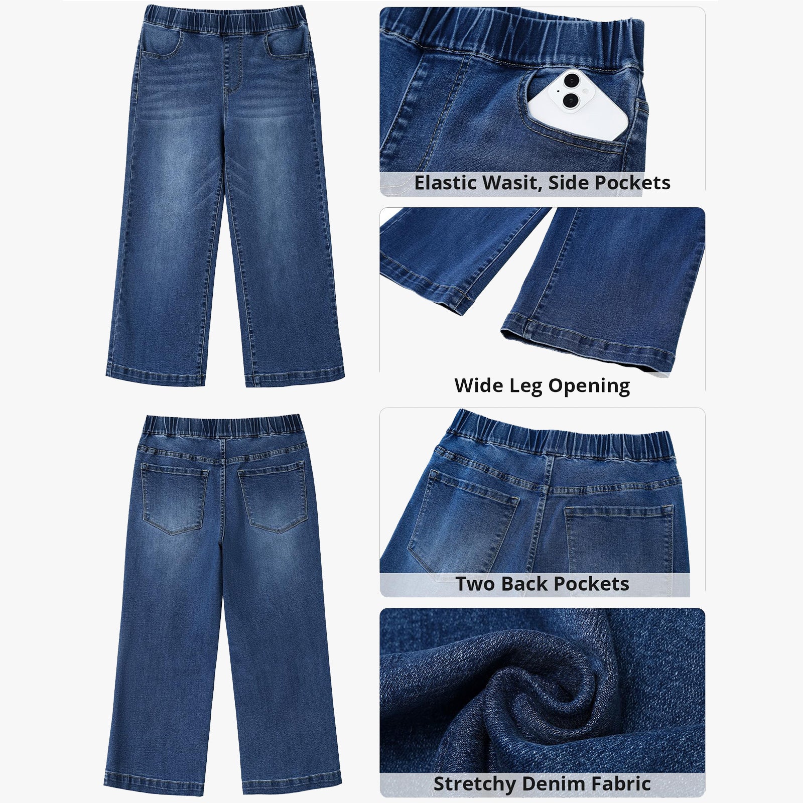 High-Waist Straight-Leg Jeans für Damen