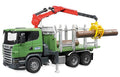 Scania R-Serie Holztransport LKW, Ladekran, Greifer + 3 Baumstämmen