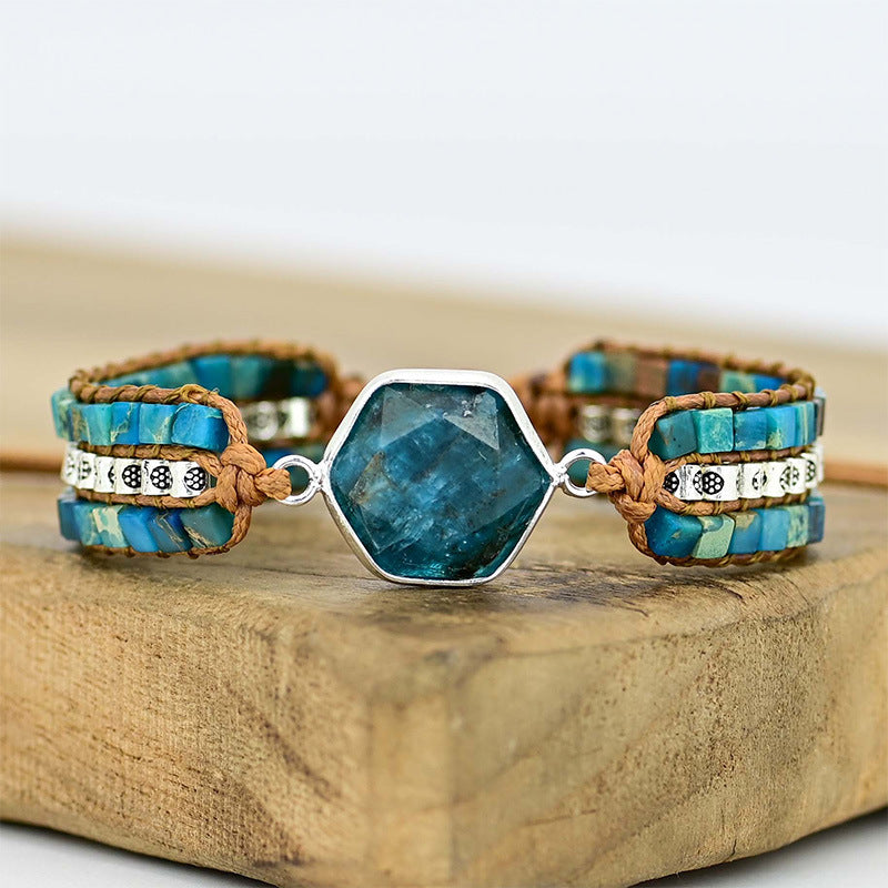 Ximia Armband mit Naturstein-Würfelkette – Bild 4 | LuxeStyle