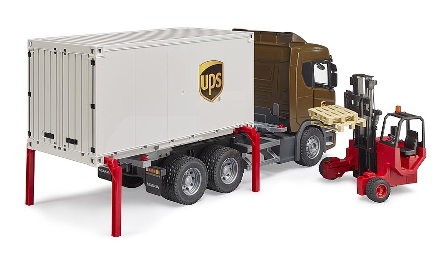 Scania Super 560R UPS Logistik-LKW mit Mitnahmestapler – Bild 1 | LuxeStyle